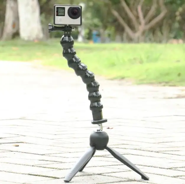 New Jaws Flex Clamp Mount 4/8/12 Joint Goose Neck 1/4 Screw Tripod Mount Adapter For Gopro SJCAM Gitup Akaso EKEN Action Camera