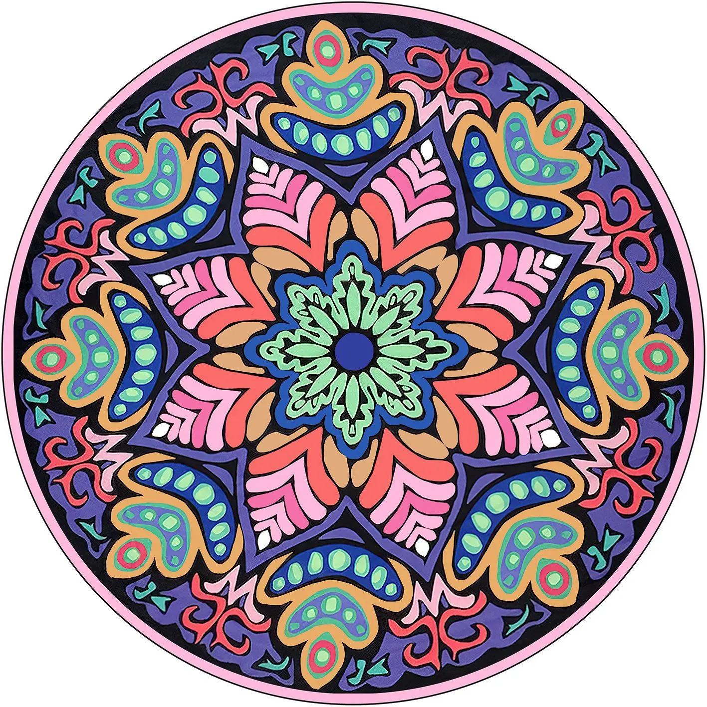 Новый женский шифоновый круглый шарф коврик для кемпинга Многофункциональный круглый Шелковый парео пляжный коврик