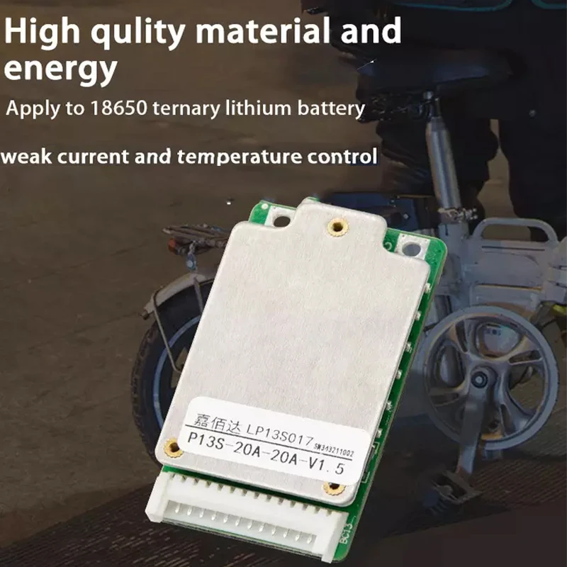JBD li-ion bms 13S 48v 15A 20A drop protection battery management system for e-bike