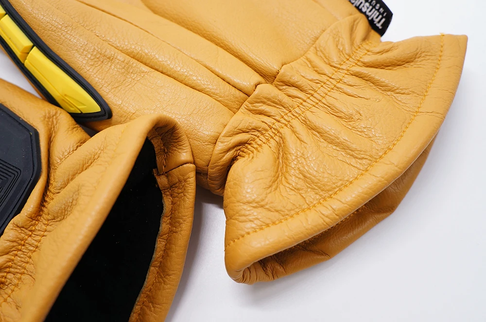 GLOVEMAN custom winter warm heavy duty TPR impact oil industrial construction safety work cowhide leather tig welding hand glove