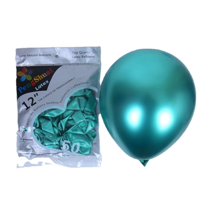 China Happy Birthday Party 12 Inch Metallic Helium Latex Globo Ballons Chrome Balloon