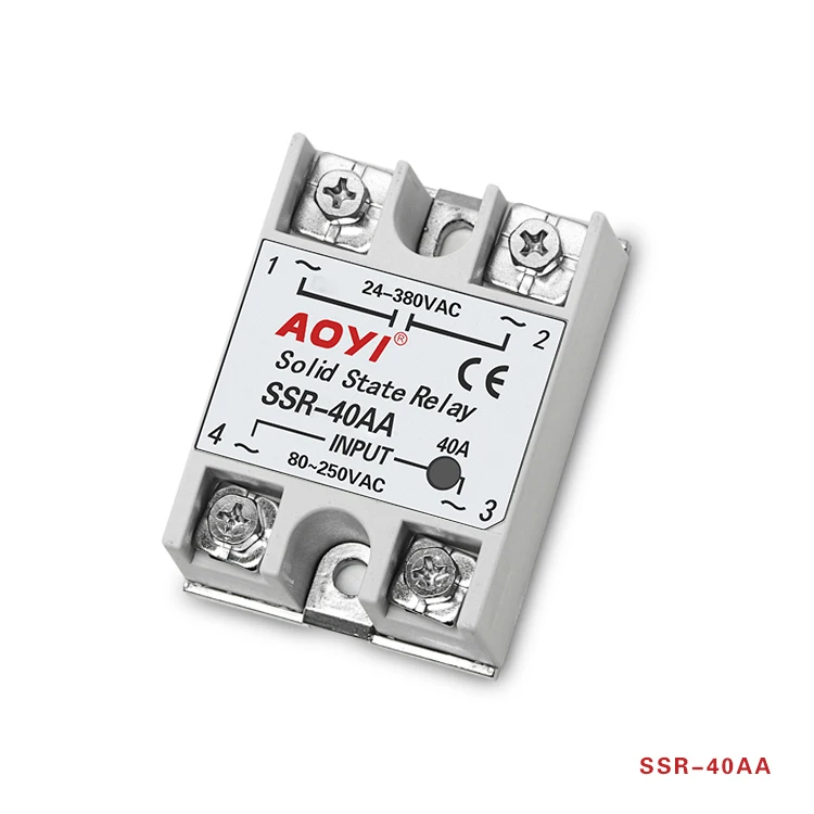 SSR-40AA AC 24-380V Solid State Relay for PID Temperature Controller