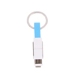 Key Ring Usb Cable 4 in 1 Magnetic Micro USB Key Chain Adapter Data Charging Cable
