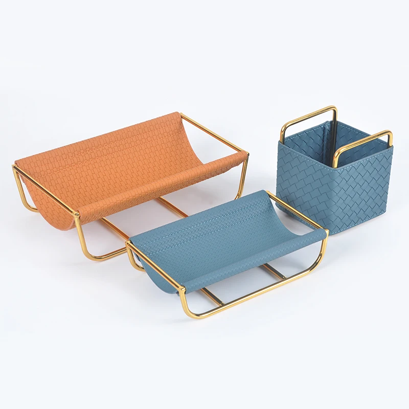 Supplies Desk Organizer Office School Makeup Brush Storage Container Standing Pen Holder for Home Decoration Foldable PU Leather