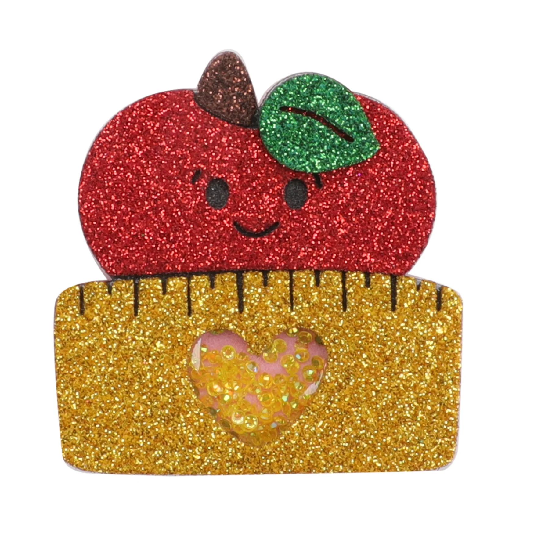 Cute Series Craft Custom Series Glitter Shaker Resin Cute Tomato  for   DIY Bows Accessory Decoration