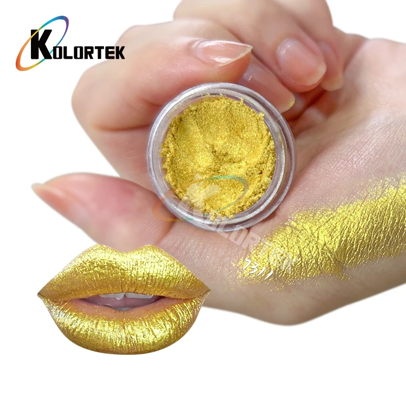 Kolortek Gold Powder Mica Powder for Cosmetics Pearl Powder, Mica Colors, and Sparkles for Eyeshadow & Lip Gloss Pigments