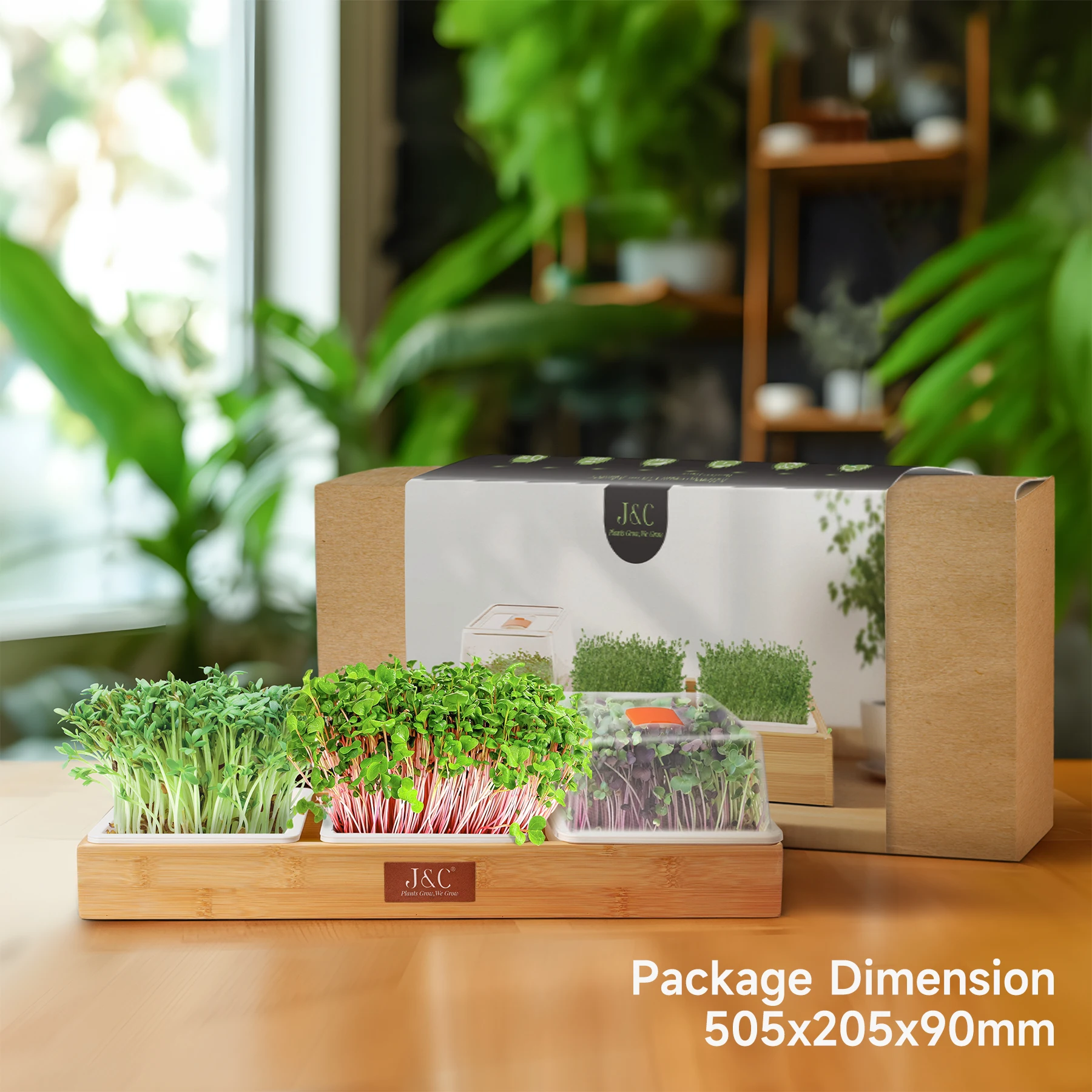 J&C for Fitness Growing Microgreen Seed Baby Nutritional Trays Germinate Pet Grass