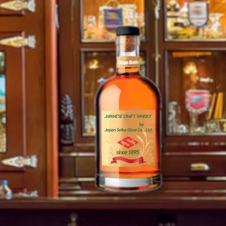 
Japanese high transparent luxury 750ml glass bottle vodka for gin 