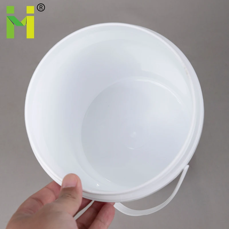 3 liter food grade plastic bucket 3L plastic pails with  lid  and  handle white