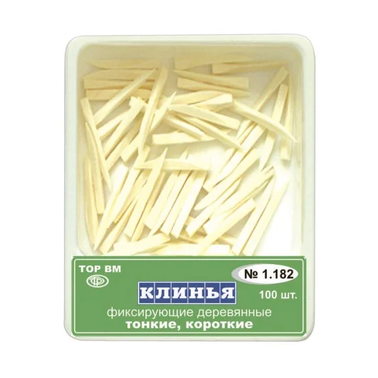 Hotsale 1.182 Dental Kit of thin short (white) Wooden Wedges 100 pcs.TOR VM/TOP BM