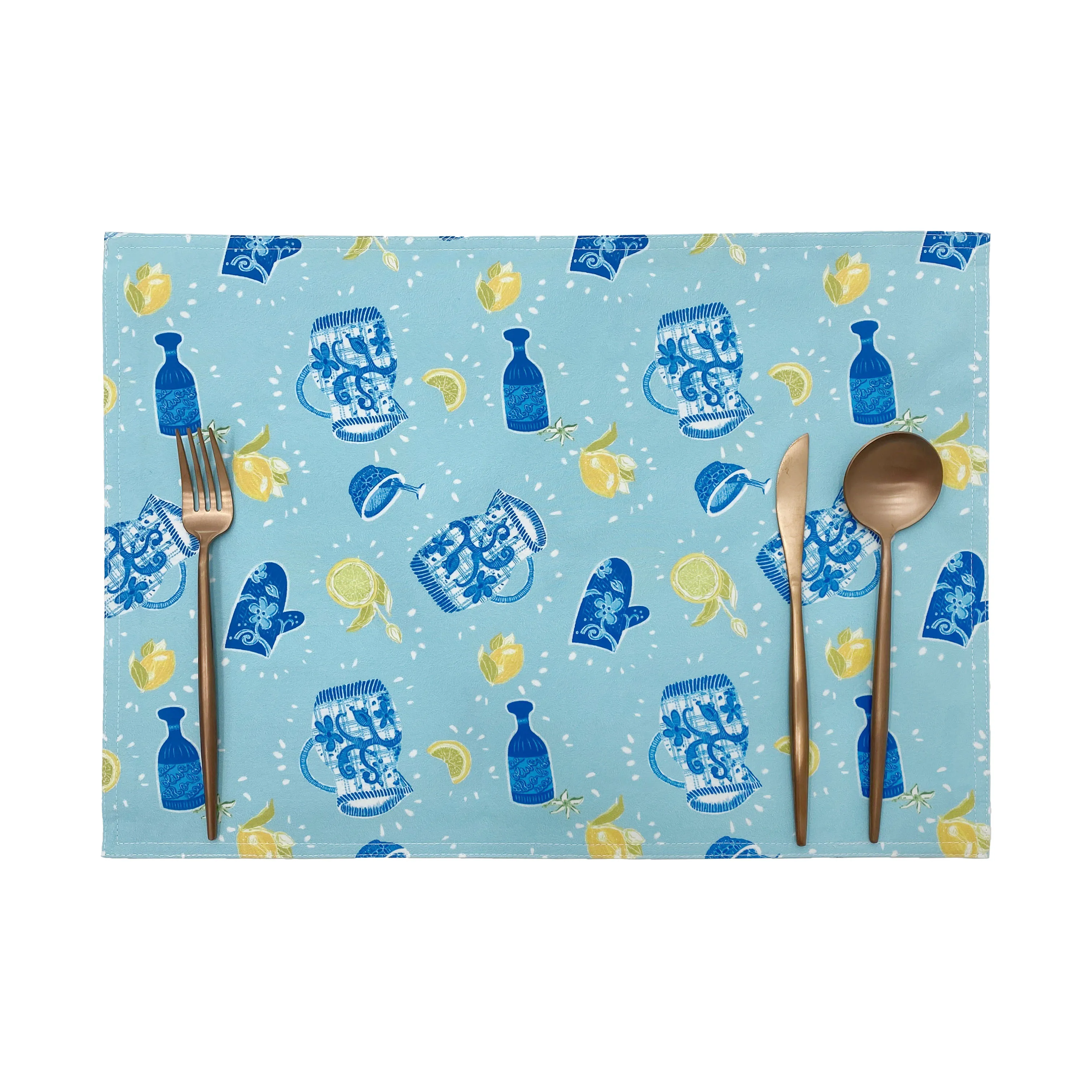 Indoor Fabric Placemat Tableware Pad Resistant Heat Insulation Non-Slip Dining Table Mat For Kitchen Washable Cup Place Pads