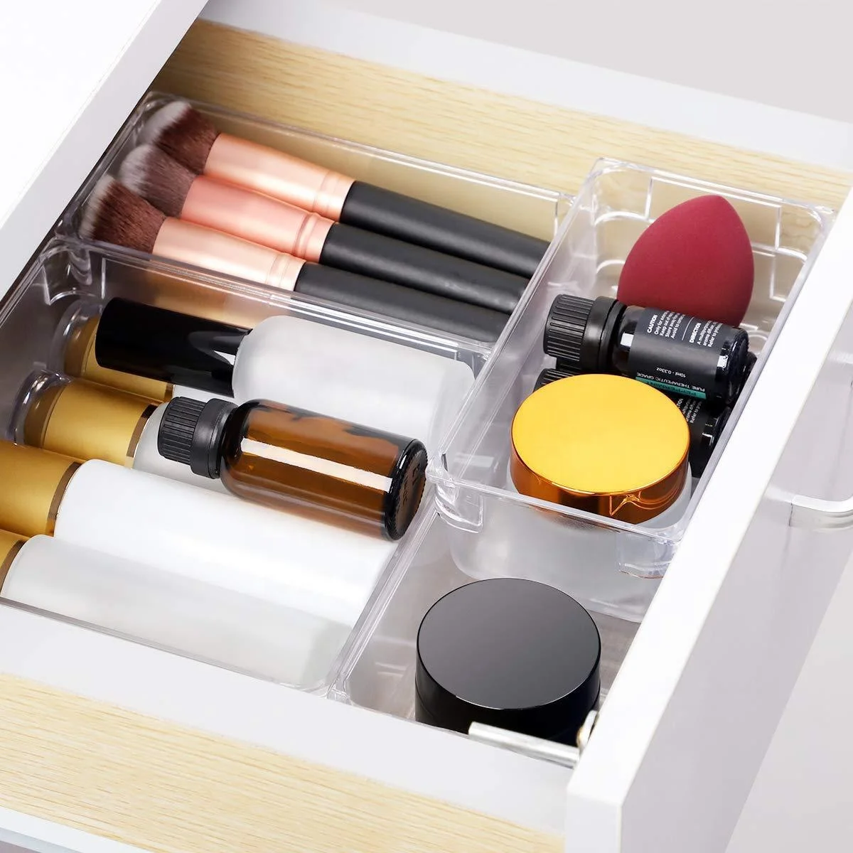 
Plastic Kitchen Drawer Storage Organizers 9 pack Desk Drawer Organizer Trays Set 