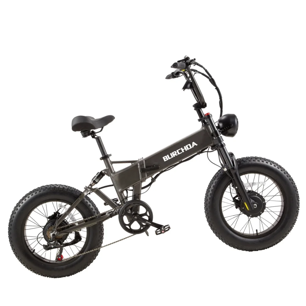 Factory Stock Wholesale BURCHDA R7 48V17.5AH 20 4.0 MTB Electric folding Bike DUAL MOTORS strong driving force Eu free shipping