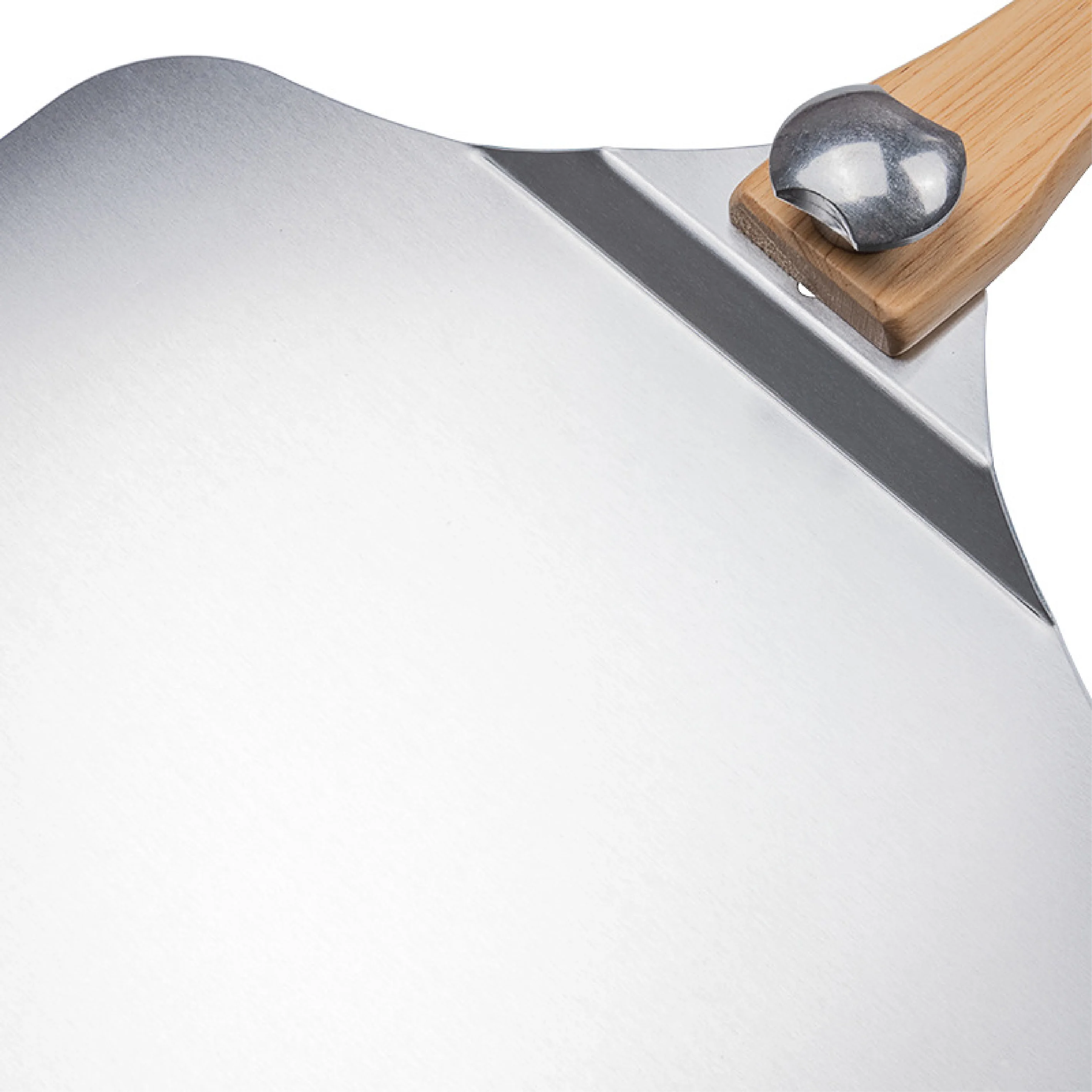 Домашние дома ресторана Премиум 12 х 14 дюймов складной резиновой ручкой из алюминиевого сплава весло металла пиццы лопата для снега с резаком