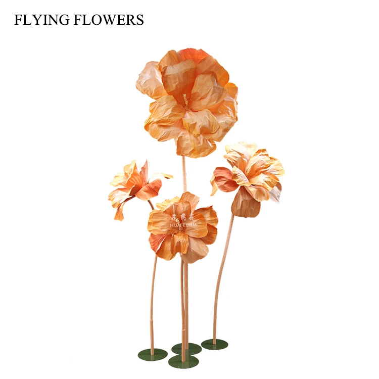 New arrival giant paper wedding flowers decoration artificial events flower for mall decor