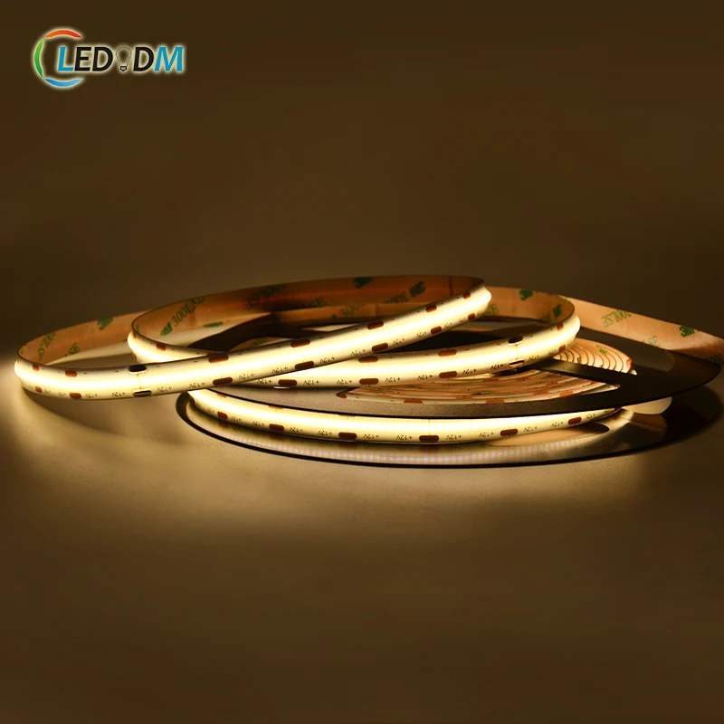 cob 12v 24v IP20 dot-less led light tape Ra90 CSP led strip 3000k