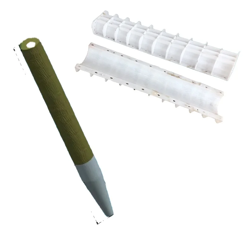 White Cylinder Reinforced Polypropylene wood pillar mould Plastic Moulds