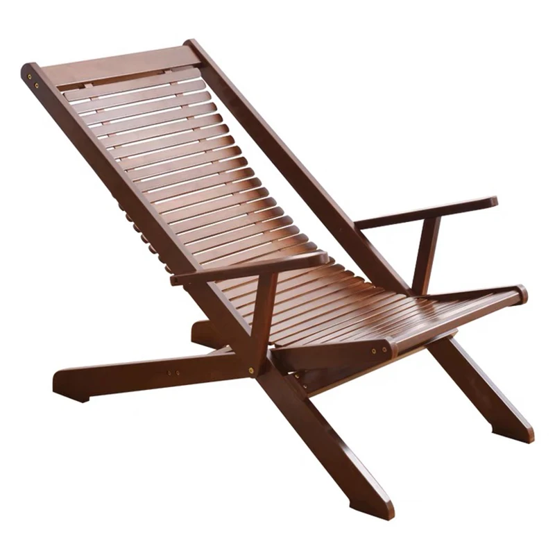 Outing Mate Factory supply discount price adjustable new design bamboo folding deck chair