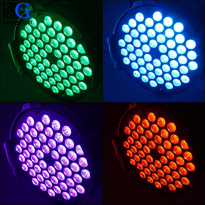 54PCS*3W Led Par Light Led DJ Par Can Wedding Lighting 3 in 1 RGB Par Light Effect for Party Night Club