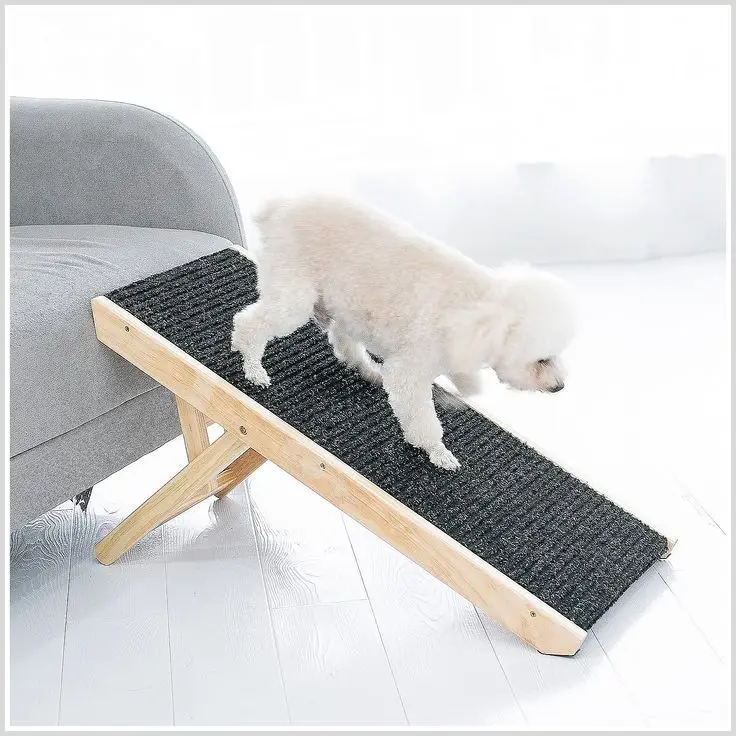 Adjustable Dog Cats Ramp Folding Portable Wooden Pet Ramp for All Small and Older Animals