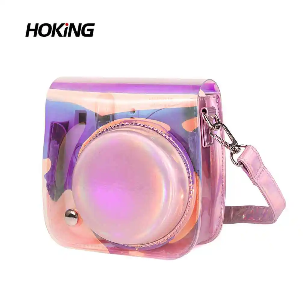Hoking Instax Mini Film 8/9 Transparent Case Holographic Camera Pouch