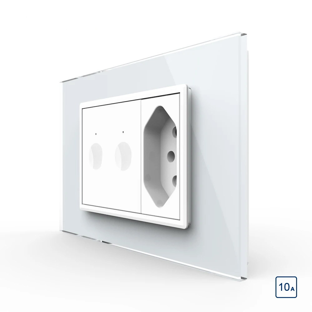 Livolo c9 2 Gang умный дом Zigbee 10a Outlet Беспроводной Выключатель Бразилия розетка