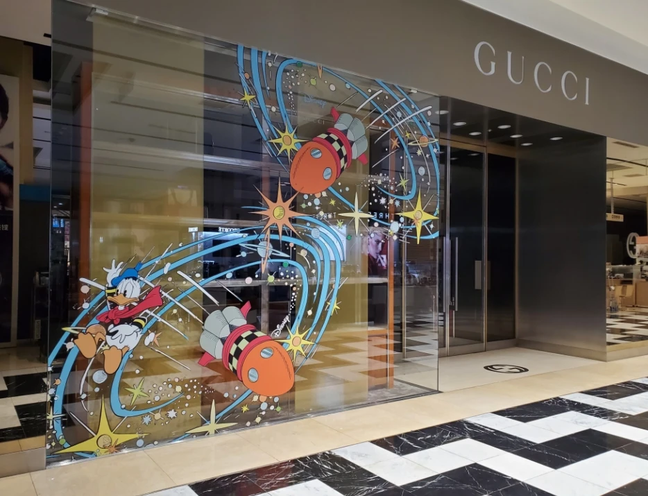 Custom Large Size Transparent Store Shop Window Decoration Wall Background Stickers