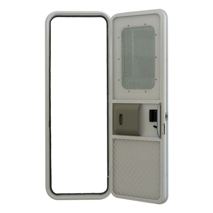 Christmas price discount manufacture supply directly haustur fur wohnmobile saloon RV door includes shade curtain screen door