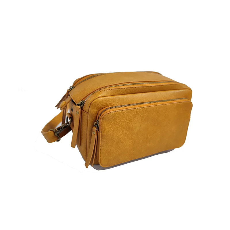 Customized Handmade PU Leather Knitting Bag Yarn Storage Crochet Carry Bag with Knitting Accessories Case knitted bag