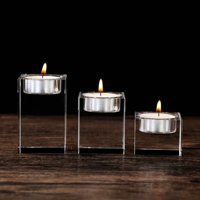 Luxury European crystal candlestick with high light transmittance pure and impurity-free candlelight