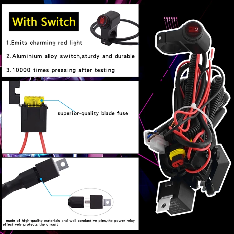 Система освещения для мотоцикла, 12 В, внешний вспомогательный фонарь из алюминиевого сплава, светодиодные фары для мотоциклов, фары