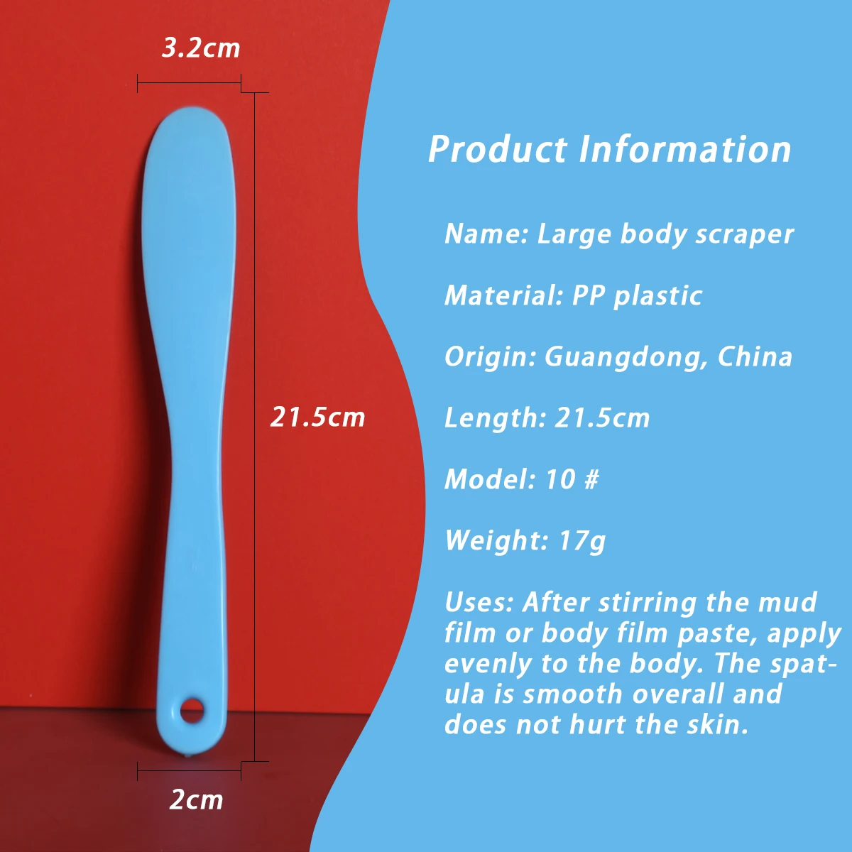 Wholesale Pp Plastic Cosmetic Facialmask Spatula Big Size Stirring Stick Plastic Body Scraper Alginate spatula
