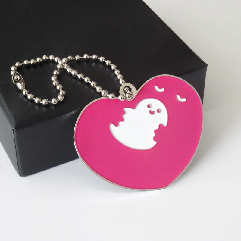 heart-shaped of cute logo metal keychain factory manufacturers travel souvenir keychain lovely shape keychain