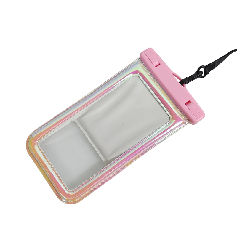 Tpu Floating Mobile Phone Waterproof Pack Rafting Outdoor Beach Camping Waterproof Bag Color Reflective Waterproof Phone Bag