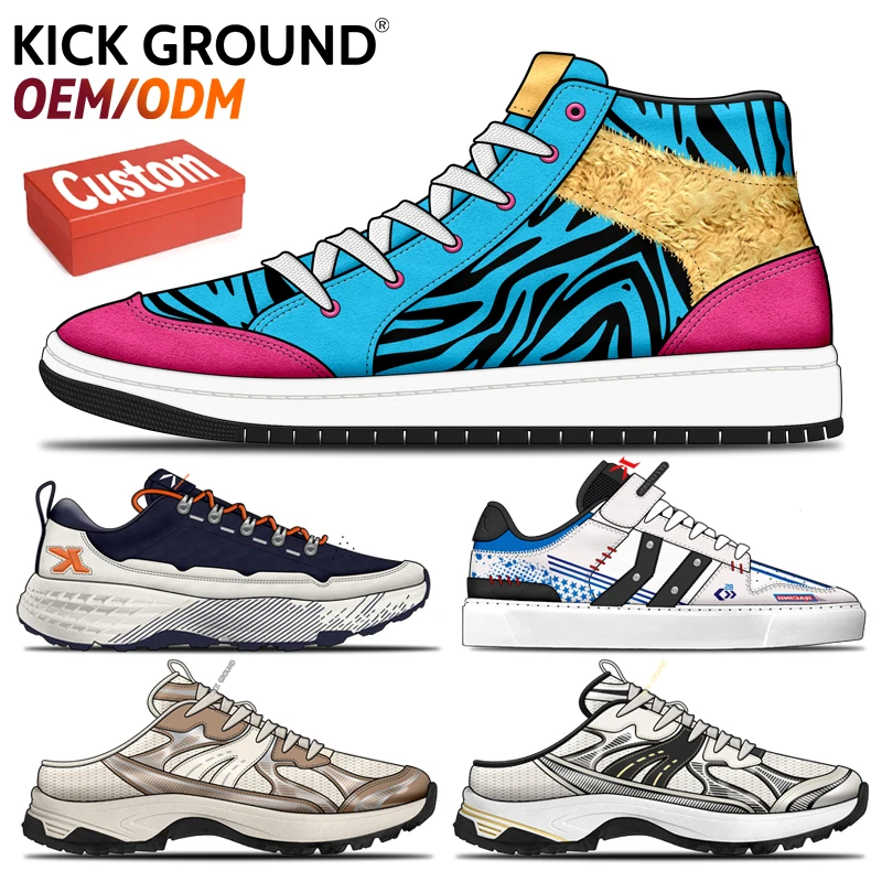Kick Ground Free Design Other Trendy Sneaker Casual Custom Design Men Skateboarding Shoes Sneaker Custom Walking Style Shoes Men