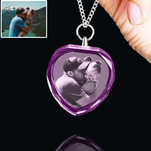 Honor of crystal Heart shaped photo frame carved crystal blank cube souvenirs k9 Crystal Cube With 3d Laser Engraved