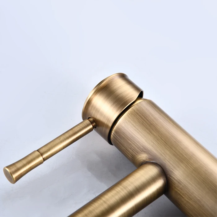 Настольный латунный смеситель с одной ручкой, выдвижной смеситель для раковины