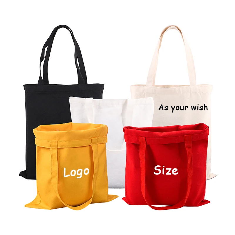 
Wholesale In Stock Fashion Recycle Custom Printed Women Blank Shopping Organic Cotton Canvas Tote Bag With Logo  (1600183052235)