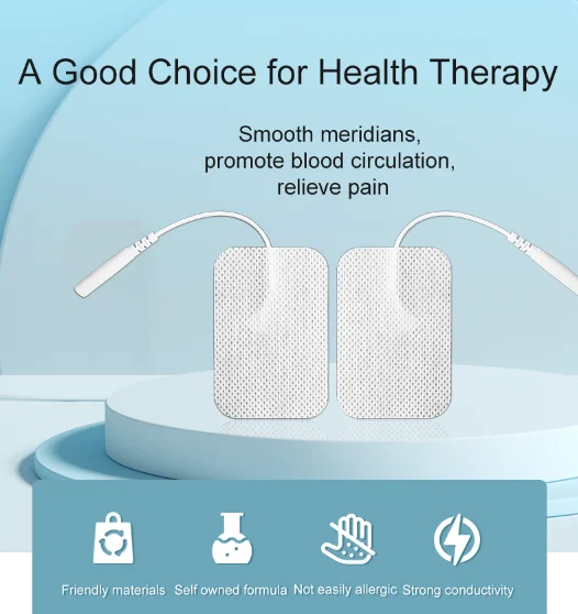 40*60mm Factory Price Physiotherapy Electrodes Pad Tense Unit Replacement Vibrating Tens Pad