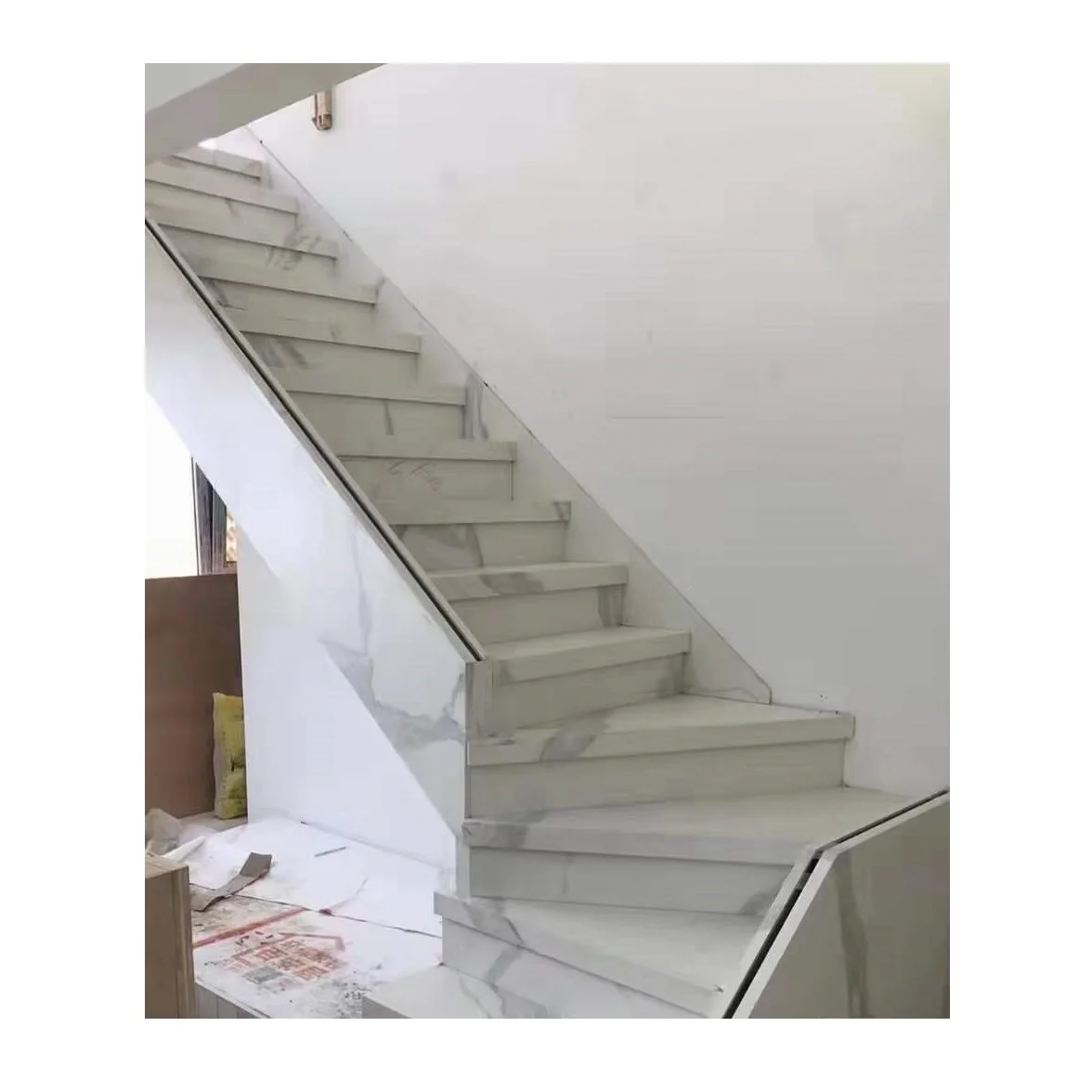 High Quality Modern Sintered Stone Marble Stair Case Steps Tread And Riser