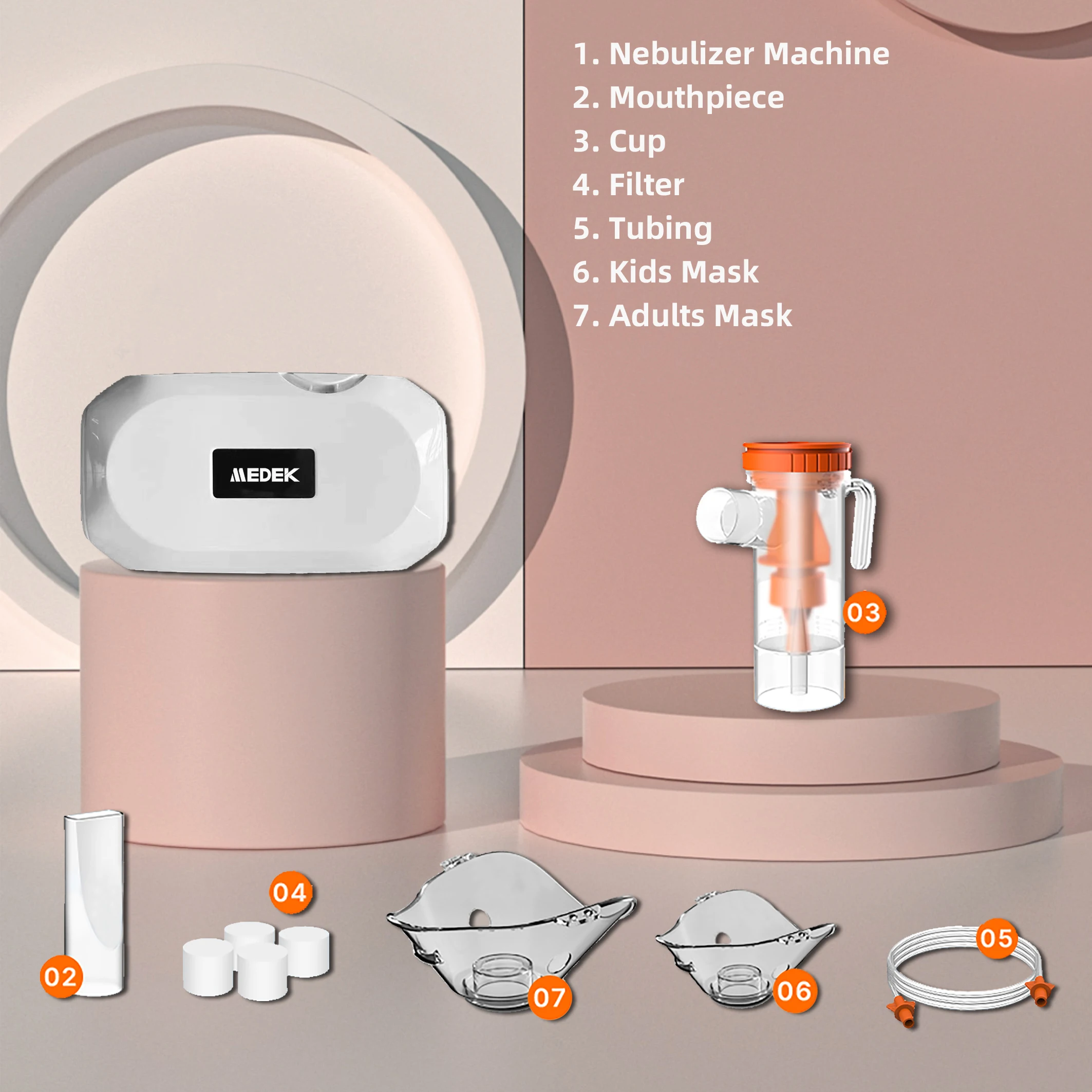 New Air Mini Compressor Piston Baby Portable Oxygen Nebulizer Machine Low Price Nebulizor Factory Medical Nebulizer