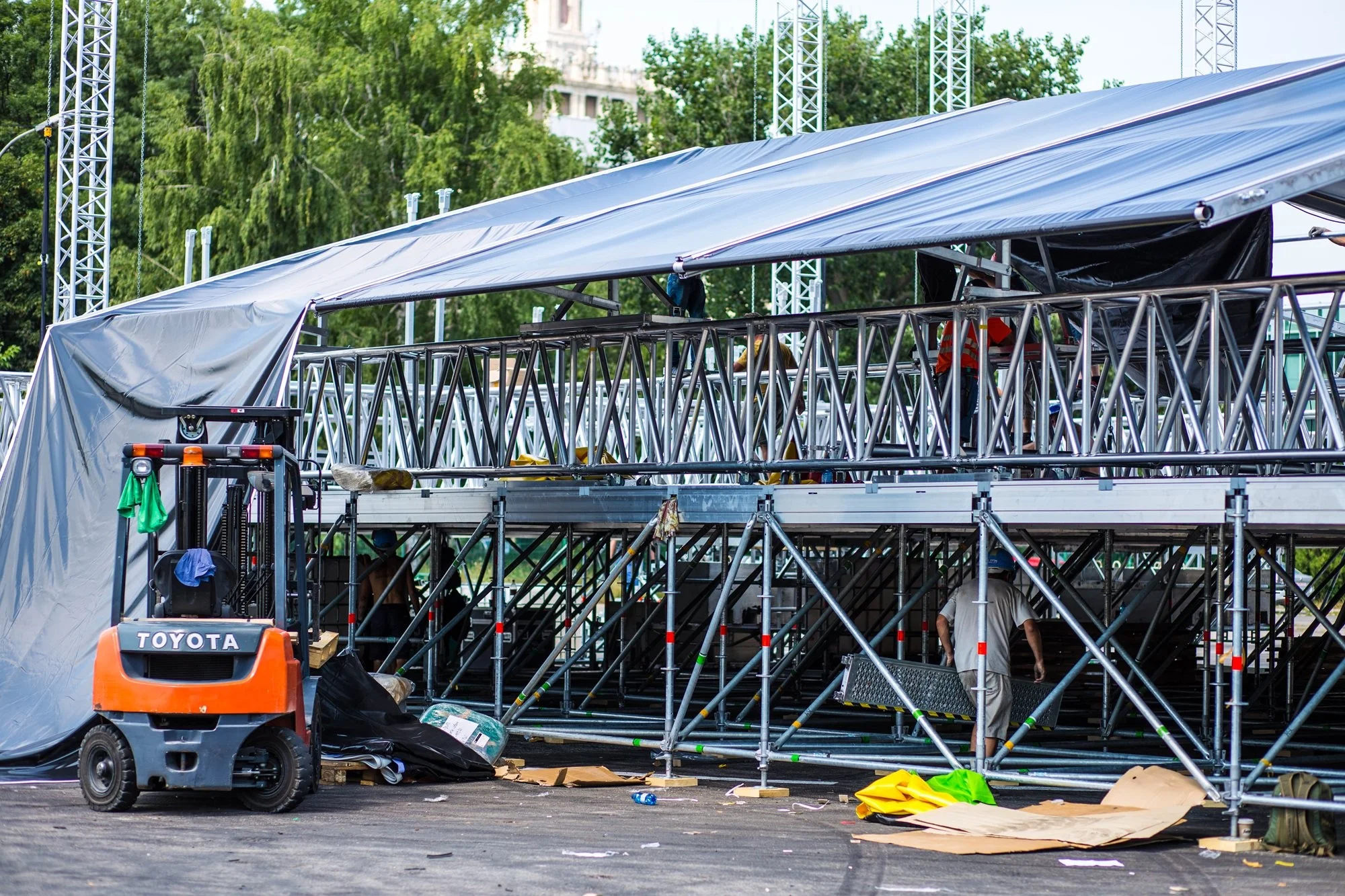high quality aluminum adjustable platform layer stage and truss system