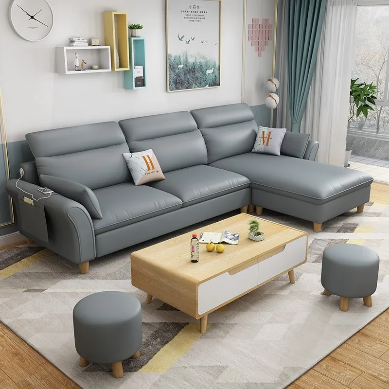 Wholesale chinese manufacturer new design leathaire fabric large import reclining corner sofa