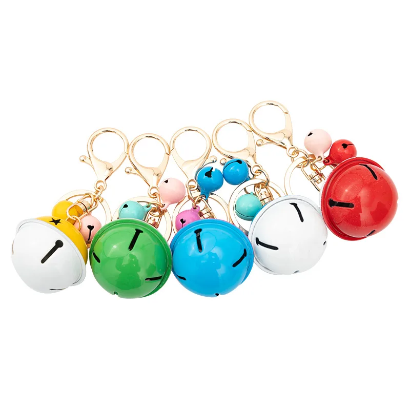 Bag pendant car pendant anti-theft bell keychain creative paint contrast fashionable bell