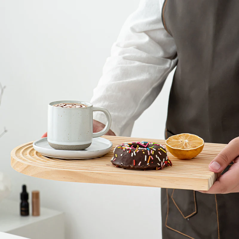 5 oz Morandi Color Ceramic Mini Espresso Coffee Cups set with saucer pottery Demitasse mugs