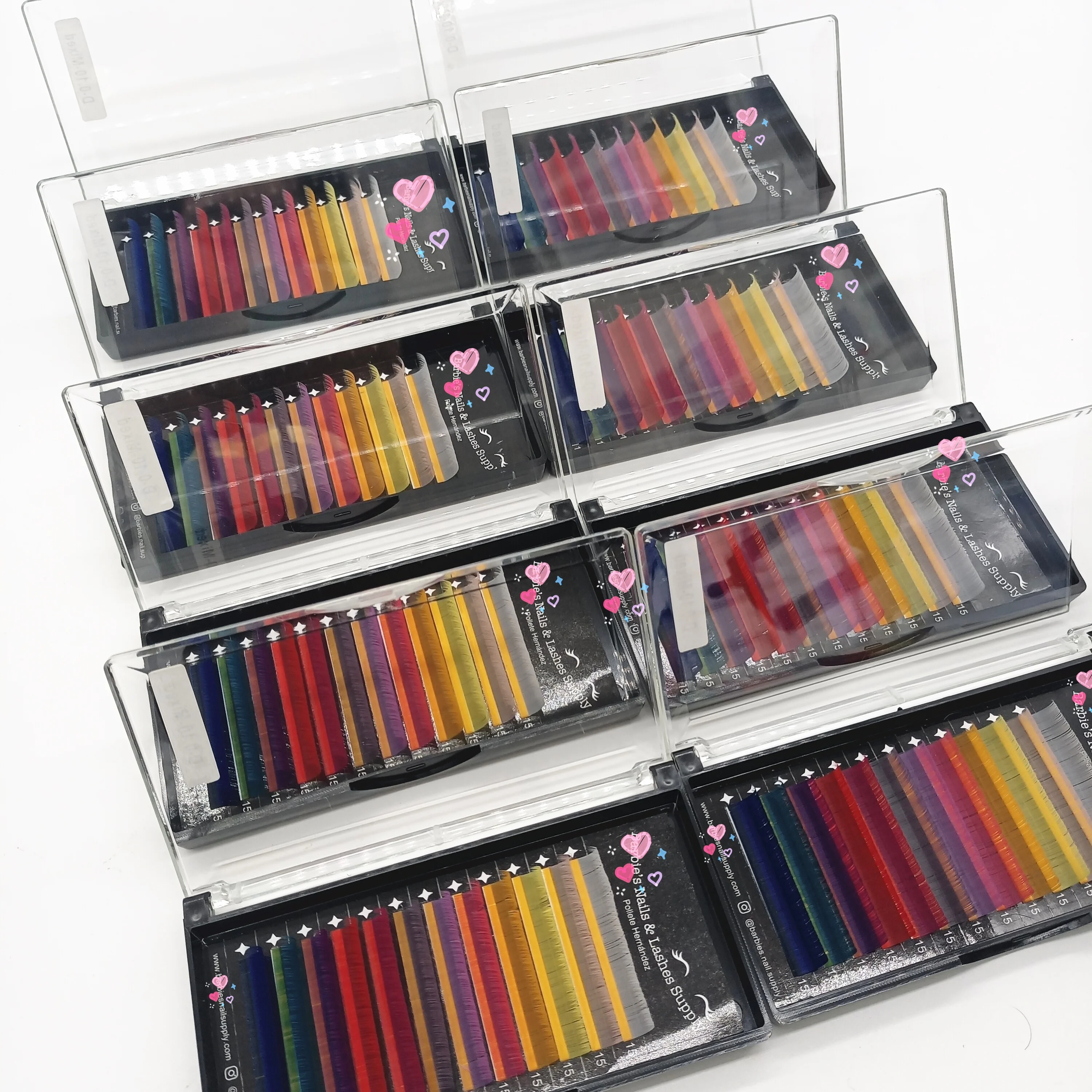 Разноцветные накладные ресницы радужного цвета Индивидуальные Накладные оптовая продажа разноцветных накладных ресниц из искусственной норки