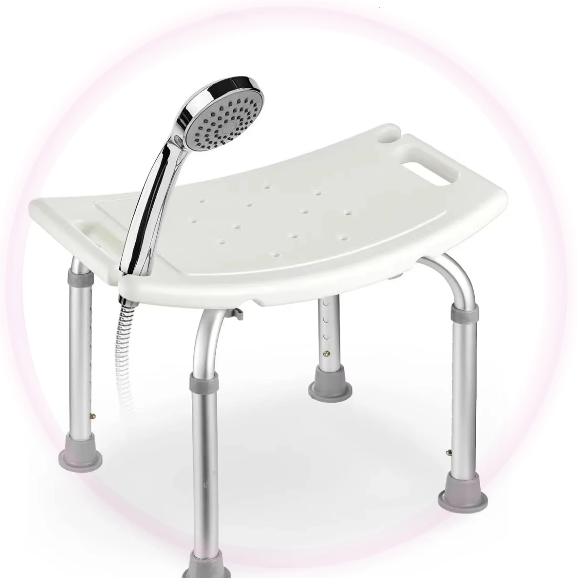 Rea price wholesale Adult Bathing Seat Adjustable Bath Stool Aluminium Shower Seat bathtub stool