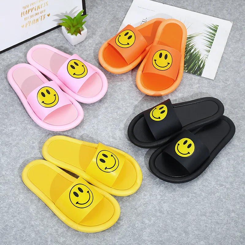 
Cartoon Pvc Women Slippers Smile Home Slippers Summer Sandals Slides Women Shoes Flip Flops Sandalias 