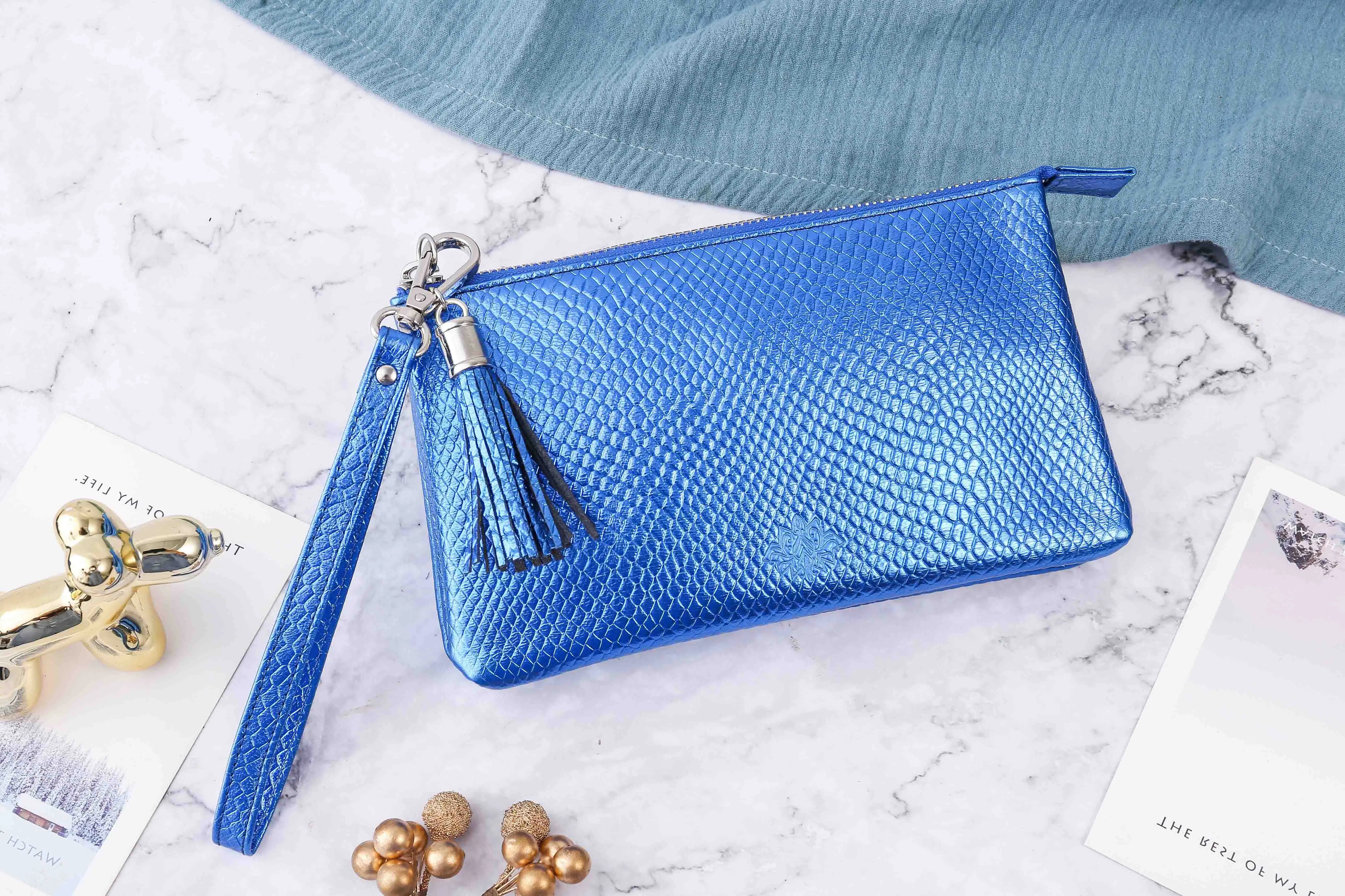 manufacturer plain key chain korean cellphone zipper long wallet women ladies purse