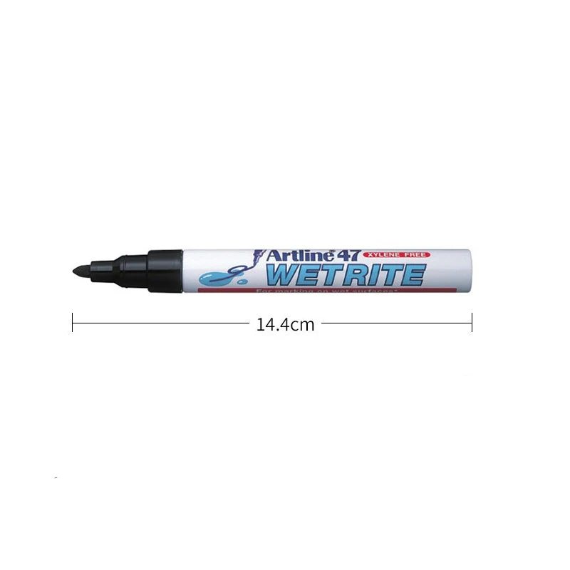 Artline 1.5mm Bullet EK-47 Works under water marking on wet metal plastic Wetrite Markers